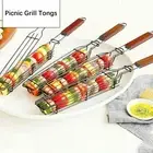 4Pcs Kebab Grilling Baskets Grill Cages Barbecue Skewers