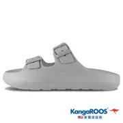 【KangaROOS 美國袋鼠鞋】女鞋 PUFFS 泡芙柔底拖鞋 拖鞋 涼鞋 (灰-KW32258)