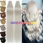 Premium Tape in Hair Extensions Invisible Skin Weft Remy Human Hair Russian Hair