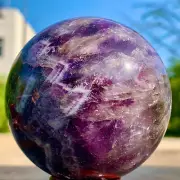 1.34LB Natural beautiful Dream Amethyst Quartz Crystal Sphere Ball Healing