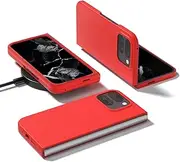 for Google Pixel 9 Pro Fold Case,Shockproof Cover Protective Case for Google Pixel 9 Pro Fold Phone Case,Thin and Slim Anti-Fingerprint Anti-Drop Case for Google Pixel 9 Pro Fold Red