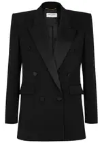 Saint Laurent Double-breasted Wool Blazer - Black - 40 (UK12 / M) 40 (UK12 / M)