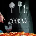 12" Aluminum Pizza Paddle Wooden Handle Pizza Baking ,Apron , Pizza Cutter ,