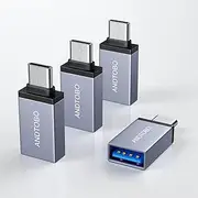 USB C to USB Adapter (4 Pack), USB 3.2 Gen 2 to USB C Adapter Thunderbolt 4/3 to USB Adapter OTG Compatible with iPhone 15/15Pro Max/15 Plus, MacBook Pro Air 2023, iPad Pro, Galaxy S23/S22/S21/S20/S23