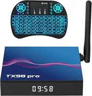 Android TV Box 12.0, Tx98pro Android TV Box, H618 Quad-Core Support,4GB RAM 64GB ROM 2.4G /5G Dual WiFi BT 4.0, 4K USB 3.0 Smart TV Box with Mini Wireless Keyboard Backlit,4gb+64gb
