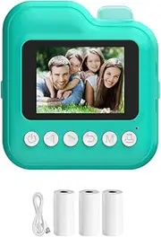 Snblzhef Kids Instant Printer Camera Gift Children Digital Video Camera Photo Thremal Printing Camera Blue