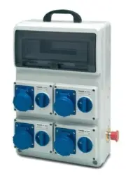 Famatel Outdoor Enclosure c/w 4 x 16A 3P 240V IP67 Switched Interlocked Sockets