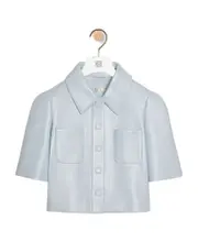Reproportioned jacket in nappa lambskin FR38 Blue