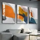 Black Frame Abstract Bright Style Wall Art 3-piece Set of Famous Paintings Po...