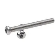Hex Socket Button Cap Head Screws Bolts, M6 x 60mm 100pcs,304 Stainless Steel Metric, Hexagon Coarse Threaded Machine Fully Thread Allen SUS Storage