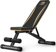 FitGoods Foldable Weight Bench Press, 660 LBS Stable Incline Decline Bench for Full Body, Adjustable Workout Bench for Home Gym