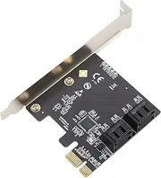 Giryriz PCI-E X1 to SATA3.0 Controller Card, 4-Port SATA III 6Gbps Expansion Cards, Supports PCI-Express (X1 X4 X8 X16) Slot, Supports SSD and HDD, Compatible with Windows/Linux/Mac OS, PCE-SATA-4P-N1