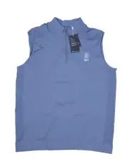 Levelwear TPC Sawgrass Coastline 1/4 Zip Vest Sleeveless Pebble Blue Mens XL