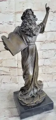 100% solid Bronze Sculpture sign.Milo Moses Lost Wax Method Figurine Figure