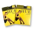 Hue Women's 2/M Control Top Fashion Tights Black Argyle And Dot Pattern Set Of 2