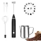 Milk Frother Handheld, Rechargeable Electric Foam Maker Drink Mixer 3 Speeds ...