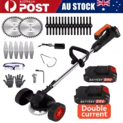 Electric Cordless Grass Trimmer Garden Lawn Cutter Brush Mower Whipper Snipper