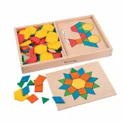 Melissa & Doug, Pattern Blocks & Boards, Educational, 10 Pieces
