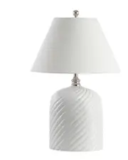 JONATHAN Y Serge Swirl 28.5 Ceramic Bohemian Glam Led Table Lamp