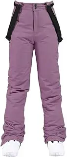 [HEYDHSDC] Men Women Ski Pants Winter Thicken Snow Pants Outdoor Sports Snowboarding Breathable Strap Trousers