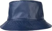 [ZLYC] Unisex Fashion Bucket Hat PU Leather Rain Hat Waterproof Fishmen Cap
