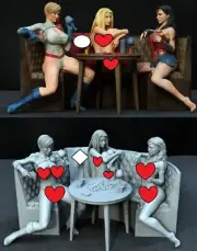 Poker time fan art 3d printed 16k Figure resin model kit UNPAINTED UNASSEMBLED