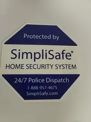 SimpliSafe Home Security System Original Octagonal Window/Yard Sign