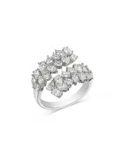 Bloomingdale's Fine Collection Diamond Mixed Cut Cluster Bypass Ring in 18K White Gold, 2.45 ct. t. w.