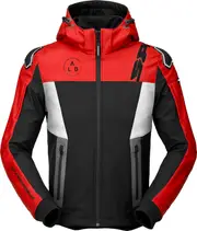 Spidi Hoodie Warrior, textile jacket , color: Black/Red/White , size: XXL