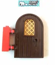 Lego Dark Brown 1x4x6 Castle Door Lattice Window Keyhole & Hinge Brick NEW