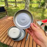 Titanium Outdoor Plate Rustproof Picnic Dish Compact and Stackable Design