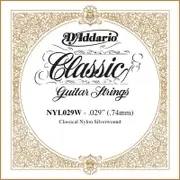 D'Addario NYL029W Silver-plated Copper Classical Single String, .029