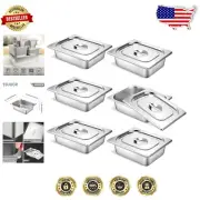 6-Piece Stainless Steel Hotel Pan Set: Non-Stick Chafing & Serving Solution