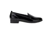 Hush Puppies Womens The Albert Flats Black Patent Work Office Shoes