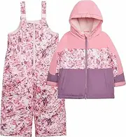 [OshKosh B’gosh] girls Ski Jacket and Snowbib Snowsuit Outfit Set
