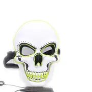 LED Halloween Scary Glow Skeleton Mask Cosplay Party Costume Supplies Fluorescent green