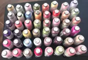 Jenny Haskins Rayon Embroidery Thread 48 Spools 1100 yds - Beautiful Colors-NEW