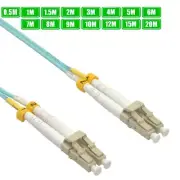 LC-UPC to LC-UPC Fiber Optic OM4 Multi-Mode Duplex OFNR 50/125 Lot Patch Cable