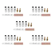 85Pcs/Set 15Ak Mig/ Welding Nozzle Contact Tips 0.8X25mm M6 Gas Connector5627