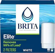 Brita Tap Water Filter, Water Filtration System Replacement Filters for Faucets, Reduces 99% of Lead, Made Without BPA, White, 2 Count