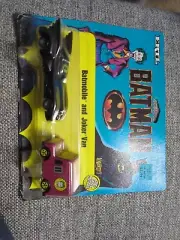 1989 Ertl Batman Batmobile & Joker Van Vehicles In Package