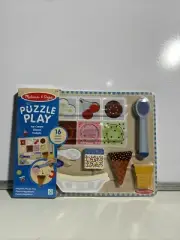 Melissa & Doug Ice Cream Wooden Magnetic Puzzle Play Set - 16 Magnet Pieces