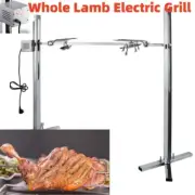 110V Outdoor Grill Spit Roaster BBQ 25W Rotisserie Pig Grill Whole Lamb Camping