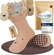 [Matschepfuetze] Children's Stopper Socks - Extra Anti-Rusch Function for Maximum Grip - Baby Socks for Comfort & Safety - Baby Stopper Socks for Fun & Adventure without Risk of Slipping, Mix set of 5,
