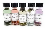 Elemental Wiccan Magick Oils Set