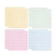 8 Pcs Plaids Note Adhesive Memos Pad Note Pad School Supplies