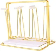 LAPYAPPE Cup Holder Drying Bar Accessories Mug Stacker Coffee Bar Cup Drainer Stand Cups Organizer Golden