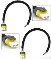 Extension Wire Pigtail Female Ceramic 9005 HB3 Two Harness Head Light Plug Play (for: Volvo)
