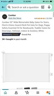Retractable Safety Gate. Indoor/outdoor