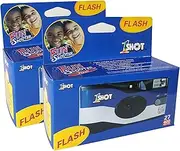 1 Shot Disposable Camera 35mm Film Single Use 400 ASA/ISO 27 Exposures with Flash 2-Pack